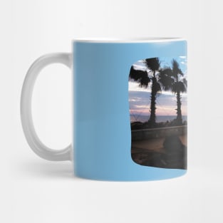 Purple sunset in Crete Greece Europe Travel beautiful day Photography Mug